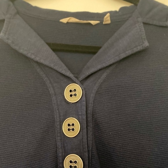 Soft Surroundings Take Two waffle knit sweater. Size PL, Navy Blue. Pullover. - Picture 2 of 6